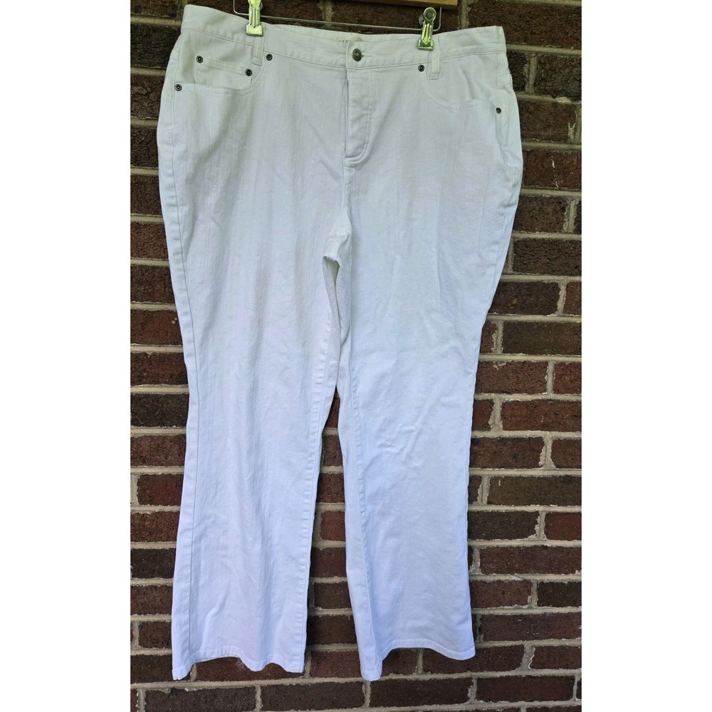 Cj Banks White Plus 18w Stretch Women's Jeans Coastal Grandma Summer Vacation